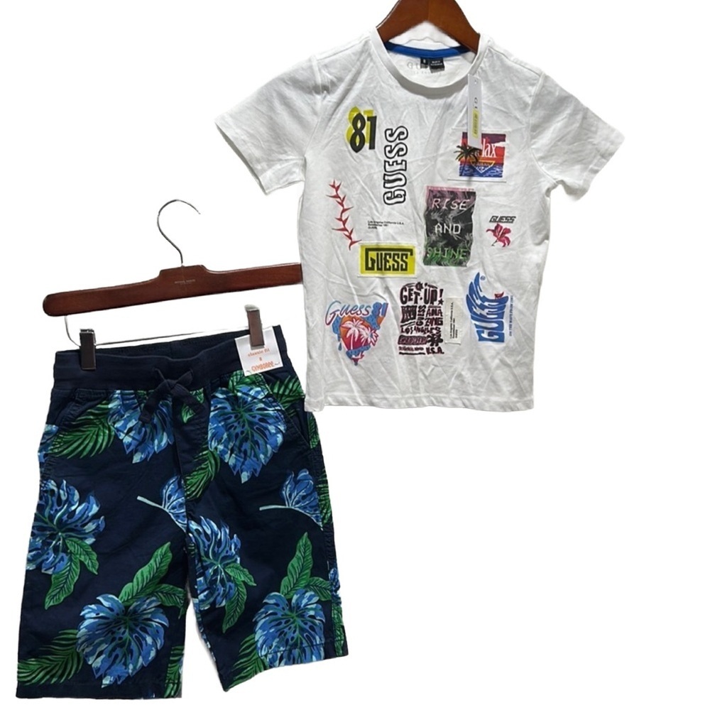 GUESS Los Angeles & Gymboree SET size 8 NWT white and blue colors